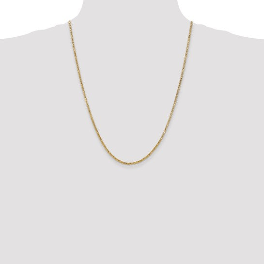 10K Yellow Gold 2mm Byzantine Chain