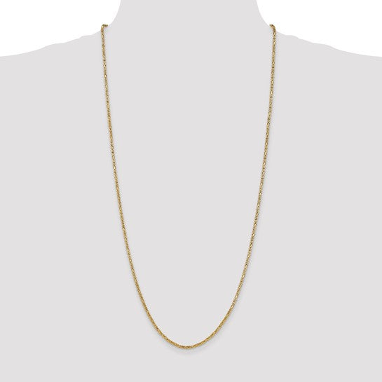 10K Yellow Gold 2mm Byzantine Chain