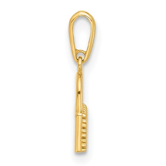 10K CZ Lock Charm