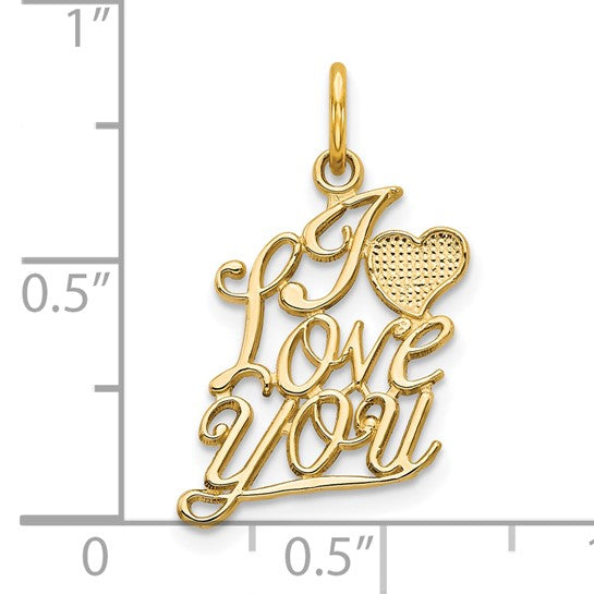 10K I LOVE YOU Charm