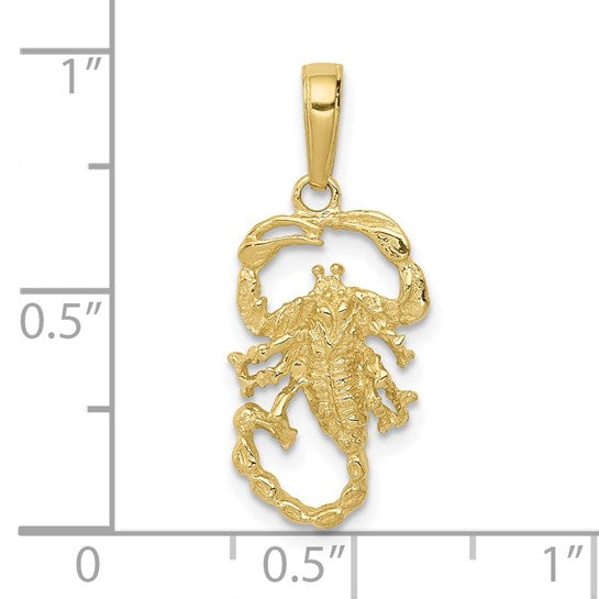 10K Yellow Scorpion Charm