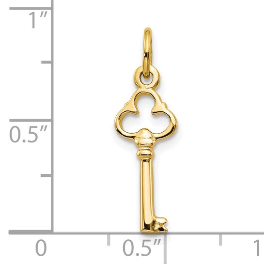 10K Solid Key Charm