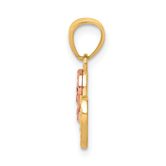 10K Two-Toned Small 15 ANOS Charm