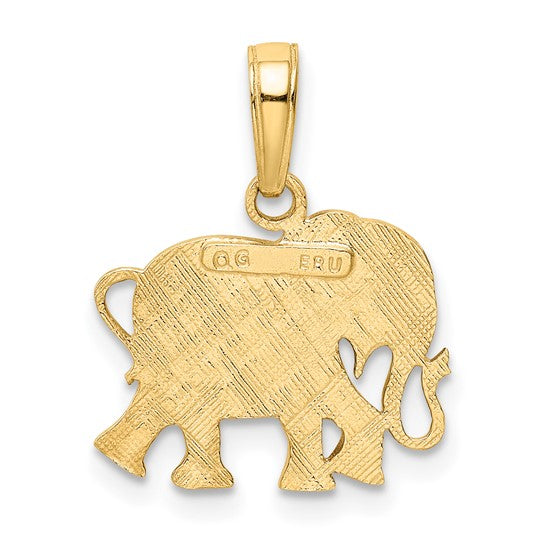 10K Textured Elephant Charms