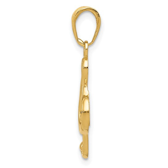 10K Treble Clef Charm