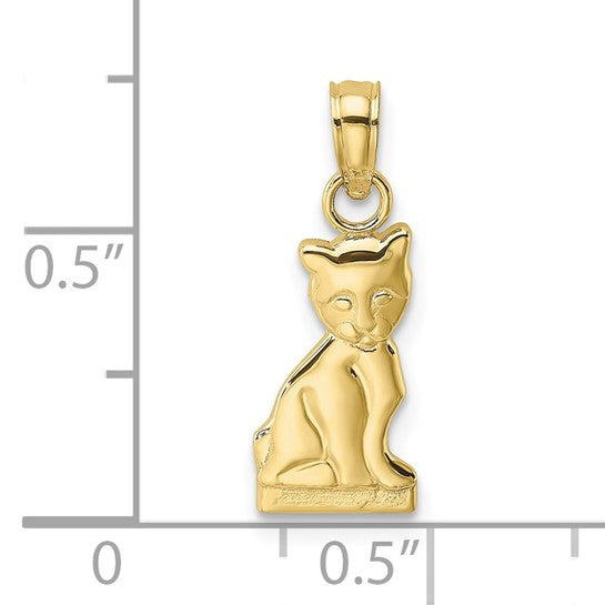 10K Mini Sitting Kitten Charm