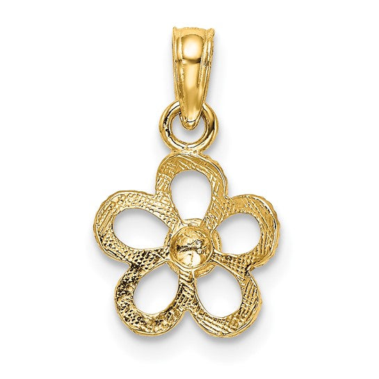 10K Yellow 2-D Mini Daisy Flower Charm