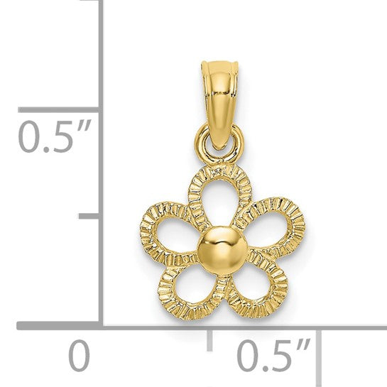 10K Yellow 2-D Mini Daisy Flower Charm