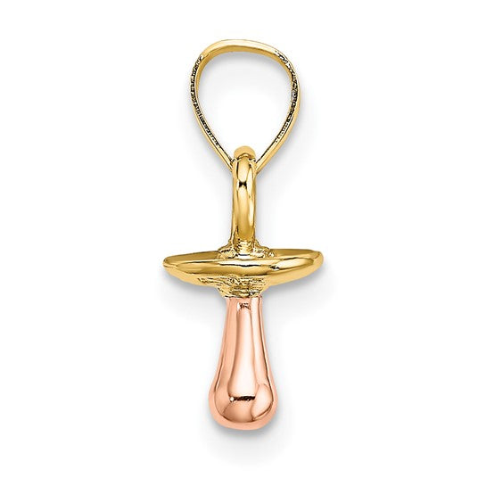 10K Two-Toned 3D Pacifier Charm