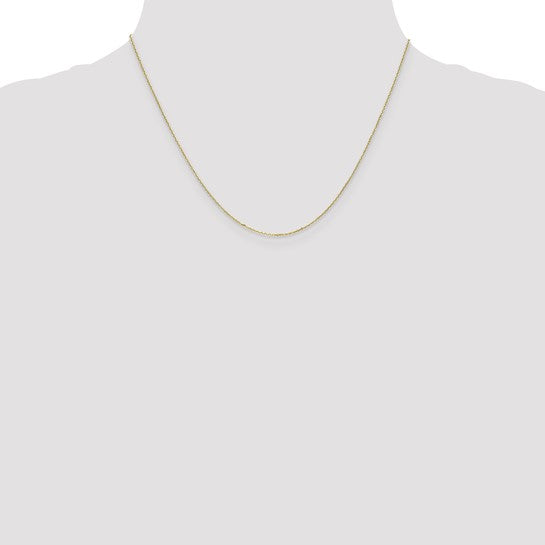 10K Yellow Gold .8mm Dia-Cut Cable Chain