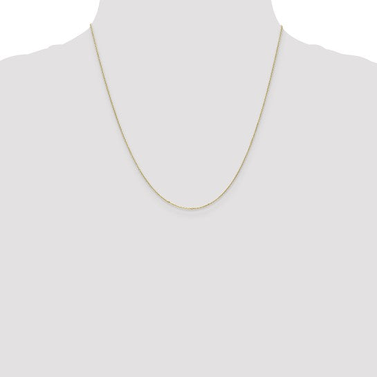 10K Yellow Gold .8mm Dia-Cut Cable Chain