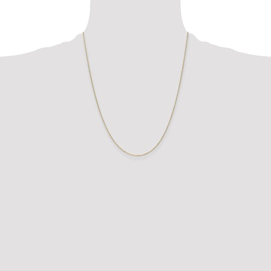 10K Yellow Gold .8mm Dia-Cut Cable Chain