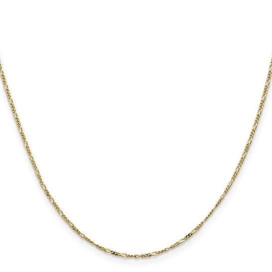 10k 1.25mm Flat Figaro Chain