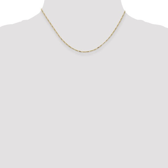 10k 1.25mm Flat Figaro Chain