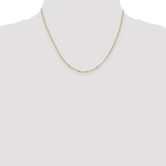 10k 1.25mm Flat Figaro Chain