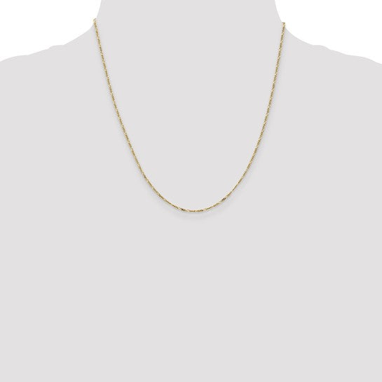 10k 1.25mm Flat Figaro Chain