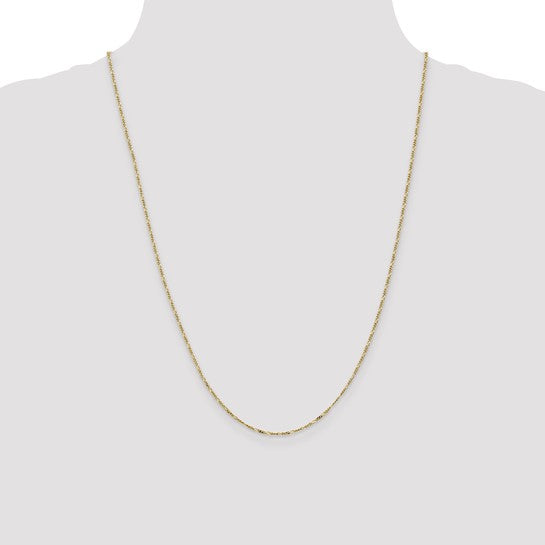10k 1.25mm Flat Figaro Chain