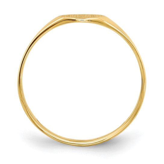 10K Yellow Gold Closed Back Signet Ring