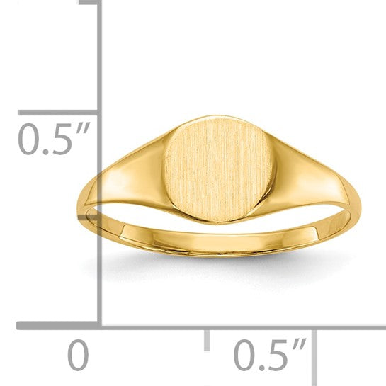 10K Yellow Gold Closed Back Signet Ring