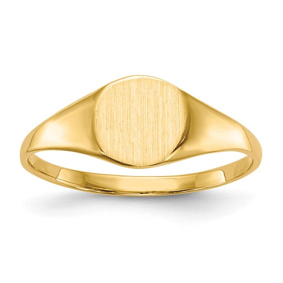 10K Yellow Gold Closed Back Signet Ring