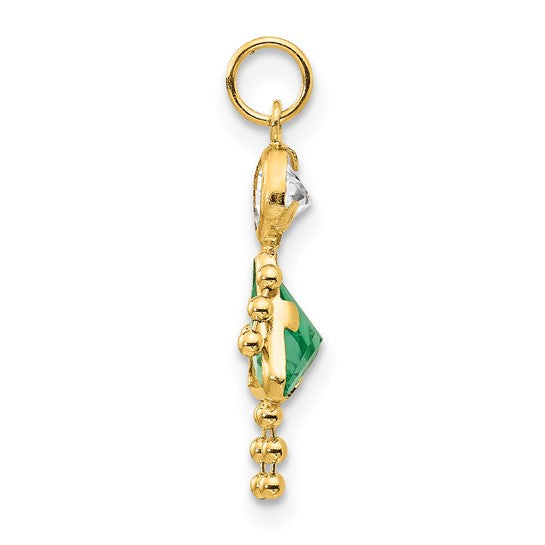 10K Yellow August Girl Birthstone Charm