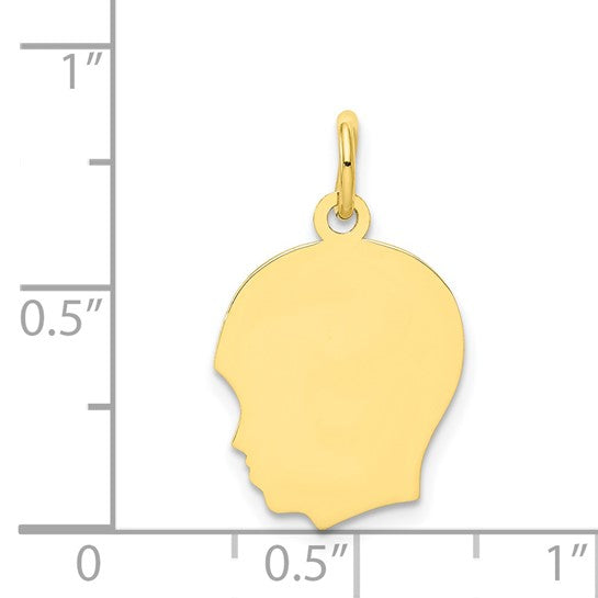 10K Yellow Boy Head Charm