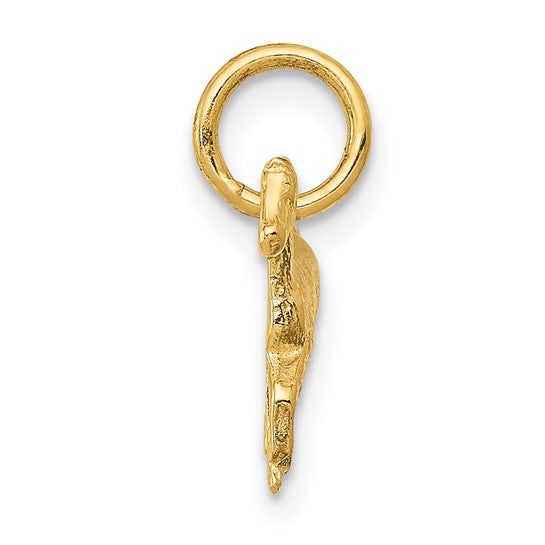 10K Yellow Polished Horse Charm