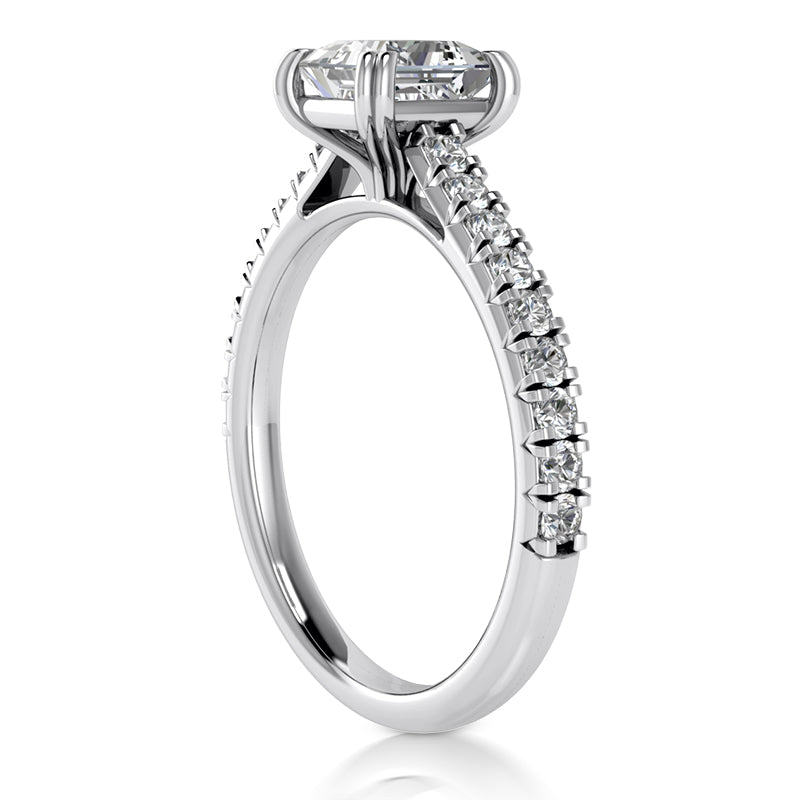14K White Gold Lab Grown Diamond Engagement Set