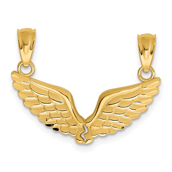 14K 2-Piece Break Apart Angel Wings Charms