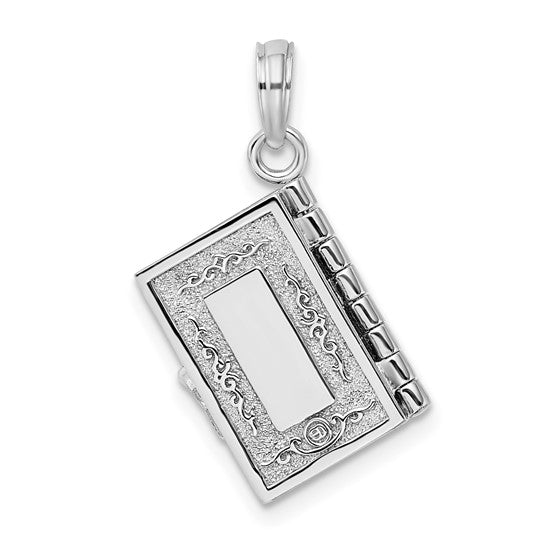 Sterling Silver 3D Moveable Lords Prayer Bible Charm