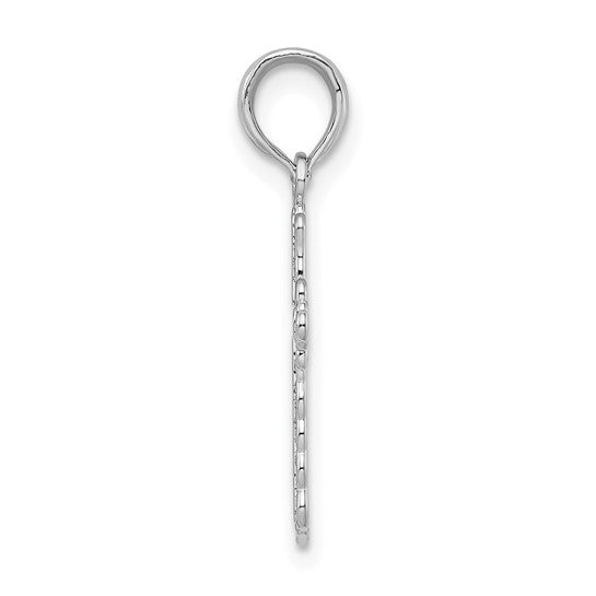 Sterling Silver Lace Trim Cross Charm
