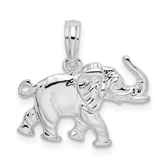 Sterling Silver 3D Elephant Charm