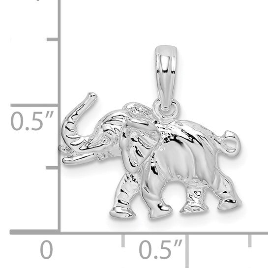 Sterling Silver 3D Elephant Charm