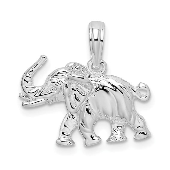 Sterling Silver 3D Elephant Charm