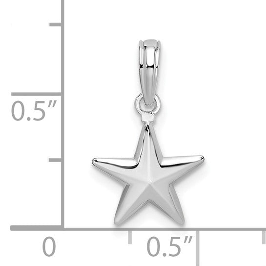 Sterling Silver 3D Star Charm