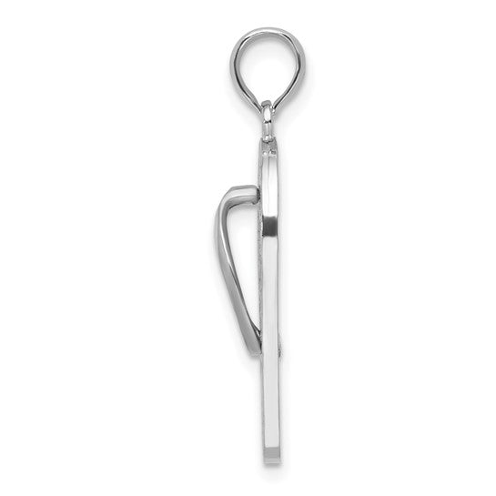 Sterling Silver 3D Flip Flop Charm
