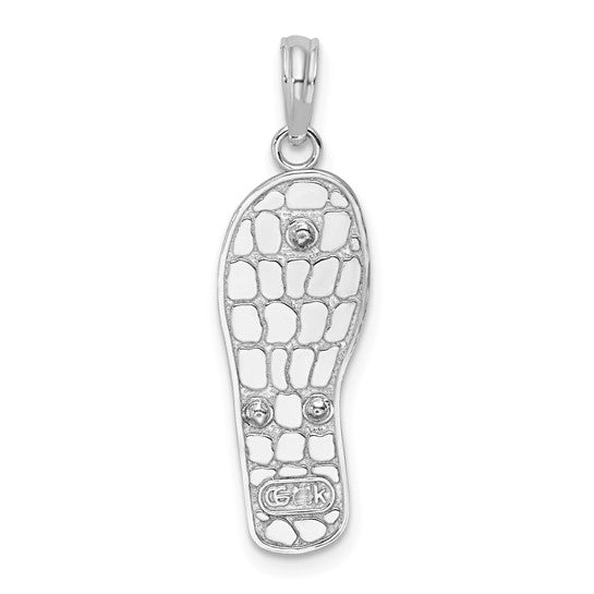 Sterling Silver 3D Flip Flop Charm