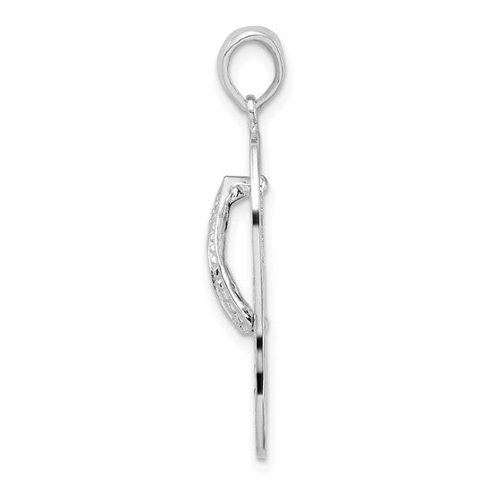 Sterling Silver Beach Scene Flip-Flop Charm