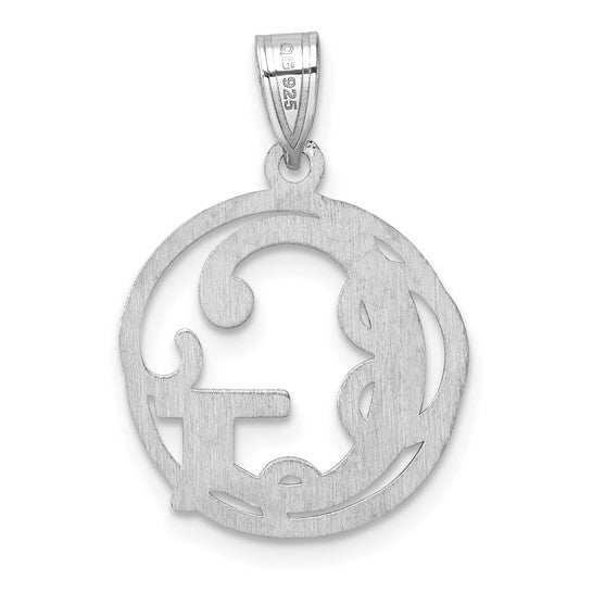 Sterling Silver Fancy Script Letter G