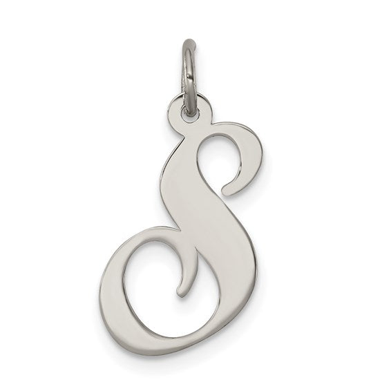 Sterling Silver Fancy Script Letter S