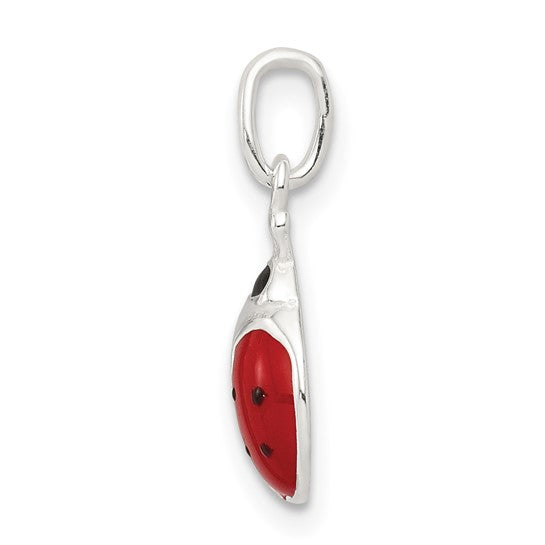 Sterling Siver Enameled Lady Bug Charm