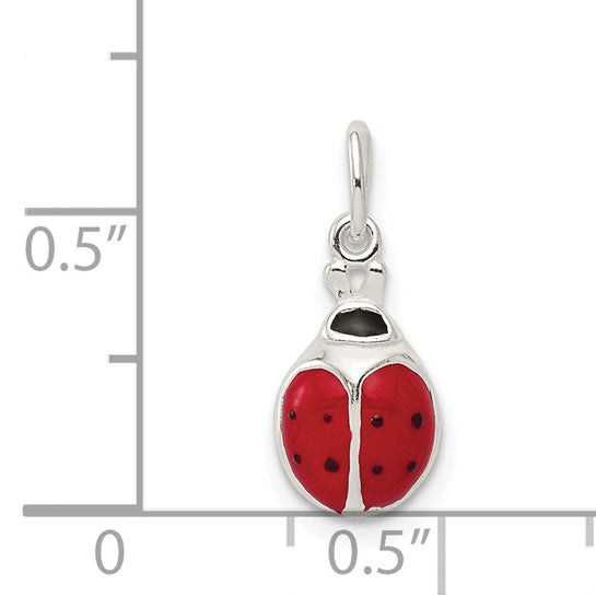 Sterling Siver Enameled Lady Bug Charm