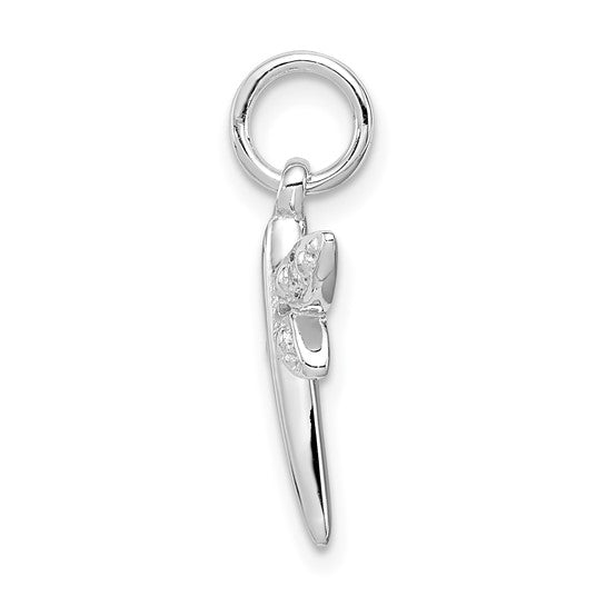 Sterling Silver CZ Dragonfly Charm