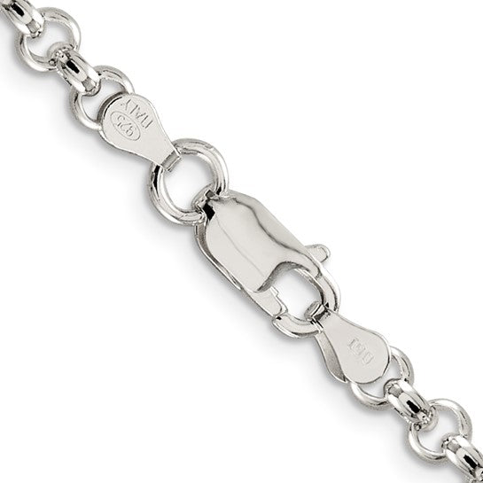 Sterling Silver Rhodium-plated Polished Charm Bracelet