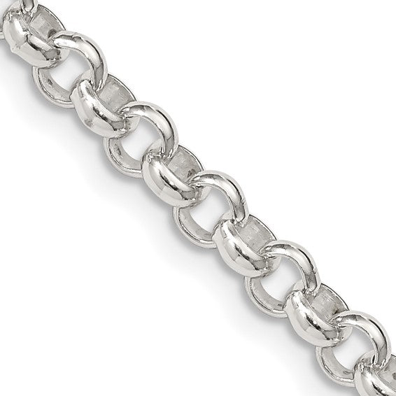 Sterling Silver Rhodium-plated Polished Charm Bracelet