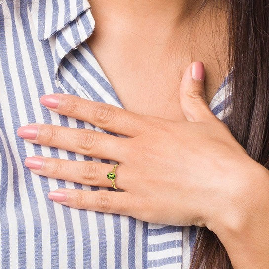 14K Peridot Ring