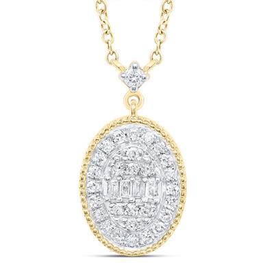 10K Yellow Gold 1/5CTW Diamond Pendant