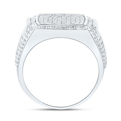 Sterling Silver And Diamond Men's Ring