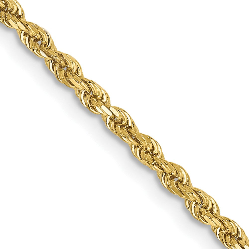 10K Yellow Gold 2mm Diamond-cut Rope Chain