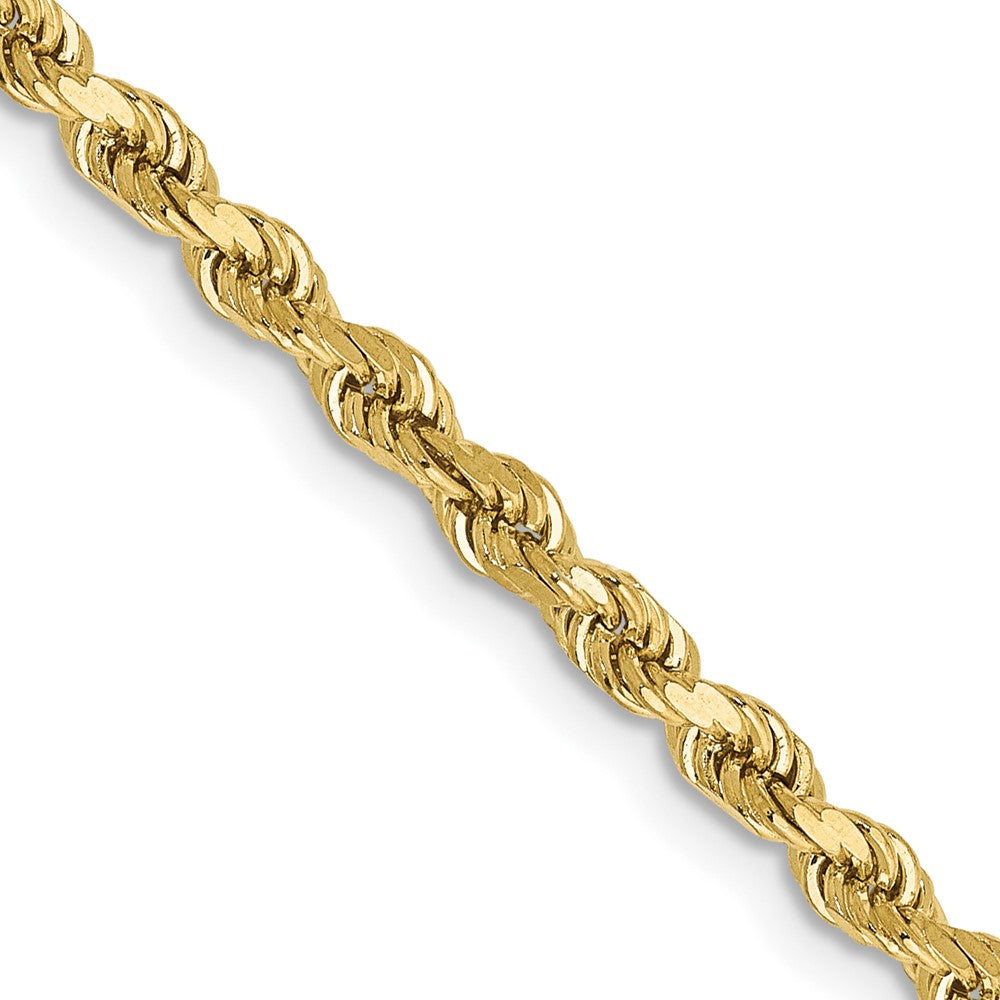 10K Yellow Gold 2.75mm Diamond-cut Solid Rope Chain